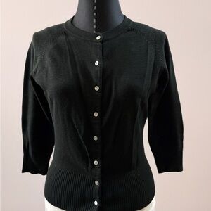 Classic Black Women's Cardigan Sweater